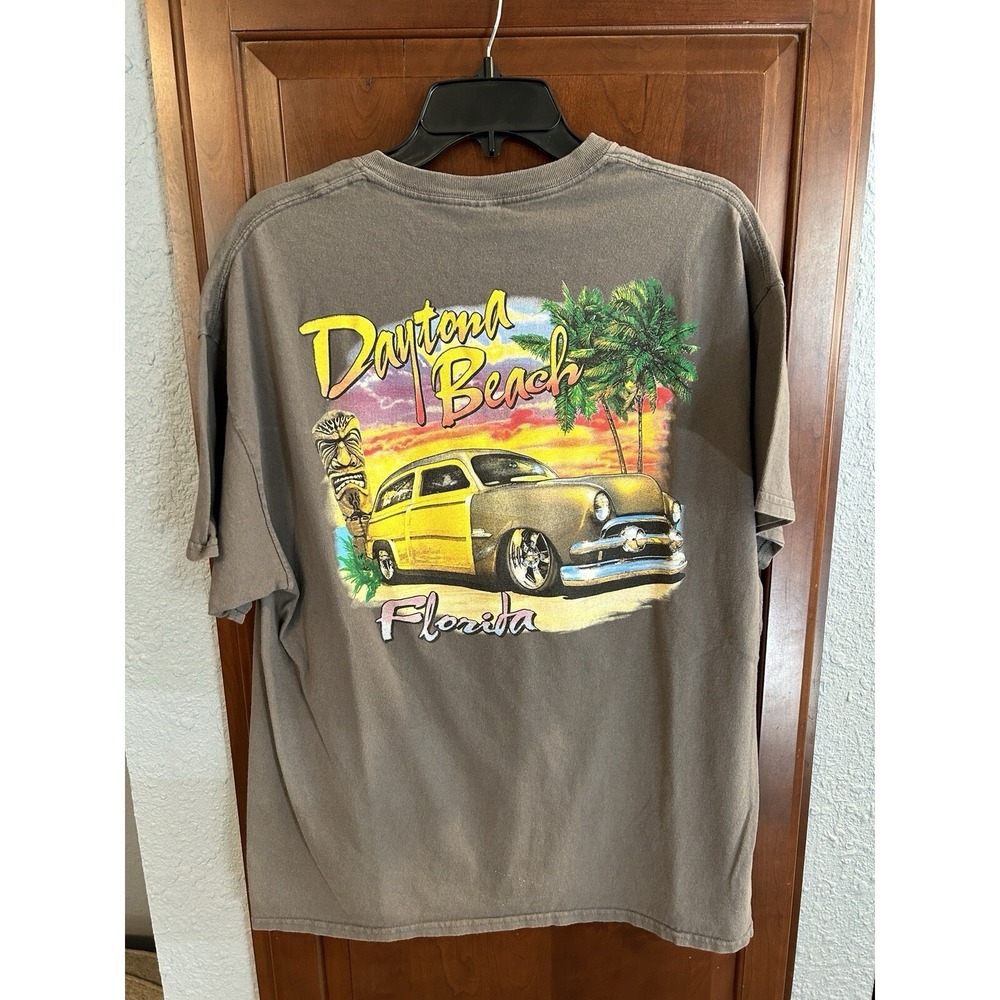 Vintage Daytona Beach Florida XL T-shirt Colorful Graphic Surfer Tiki